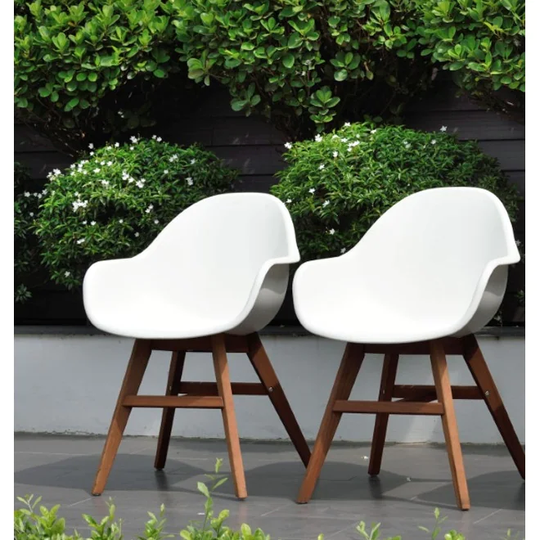 Amazonia Outdoor Patio Hawaii 2 or 4 Piece Patio Dining Chairs