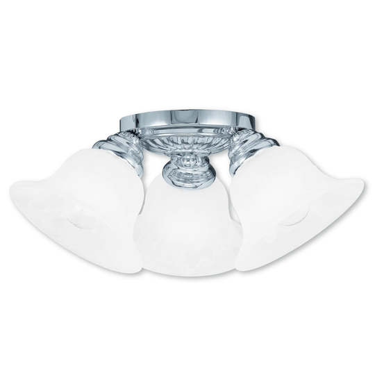 Livex Lighting Edgemont 3-light Polished Chrome Ceiling-mount Light