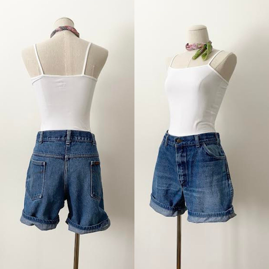 Waist 34 Saddle King Denim Shorts Vintage 1990S 90S Medium Rise Jorts Wash Western Classic Jean Mens Unisex