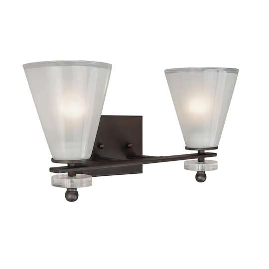 Cyndy 2-Light Antique Bronze Bath Light