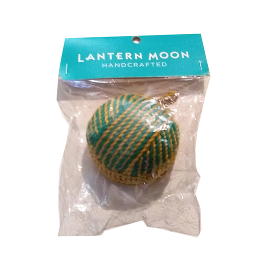 Lantern Moon Crocheted Yarn Ball Tape Measure 60"/150cm, Green & Gold