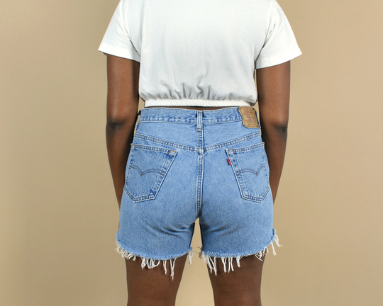 Levi's 501 Button Fly Vintage Denim Cutoff Shorts