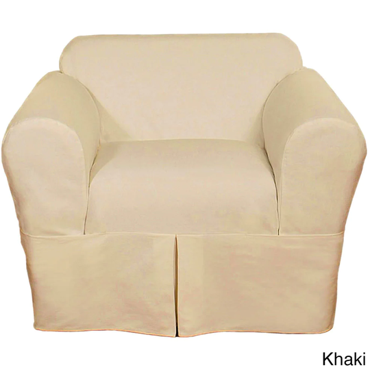 Classic Slipcovers Two Piece Twill Chair Slipcover