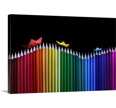 Rainbow Storm by Victoria Ivanova Graphic Art on Canvas