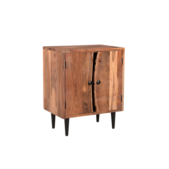 Sienna Live Edge 2-Door Accent Cabinet - Brown