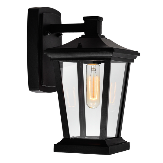 Leawood 1 Light Black Outdoor Wall Light - N/A