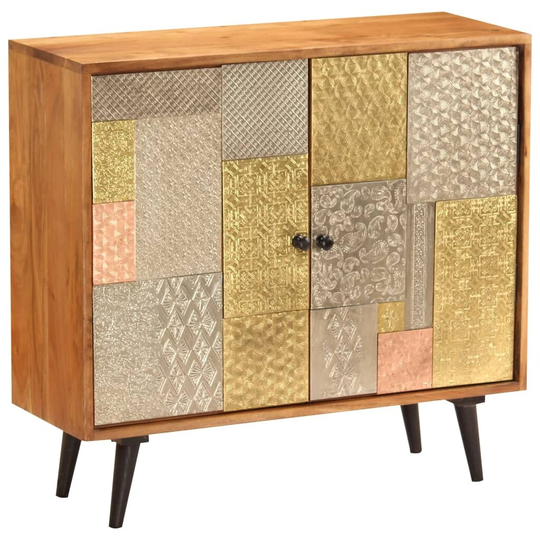 Sideboard 31.4"x11.8"x29.5" Solid Acacia Wood