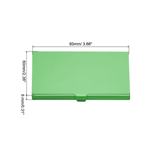 2Pcs Professional Pocket Metal Business Card Case Holder Wallet - 93 x 60 x 8 mm