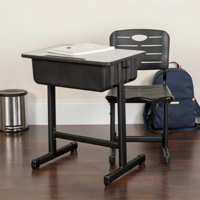 Laminate Adjustable Height Open Front Desk
