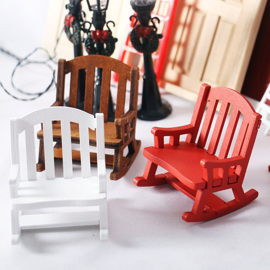1Pc 112 Wooden Mini Dollhouse Chair Model Toy Diy Miniature Accessories For Dolls House Decor Pretend Play Kids Gift