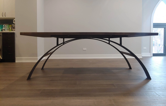 Rolled Arch Style Metal Table Base - Any Size/Color