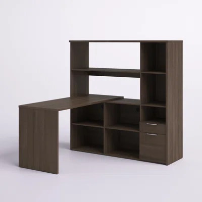 Maia Reversible L-Shape Desk with Hutch
