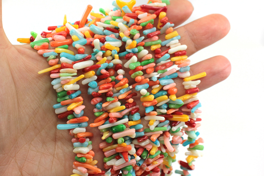 Colorful Spike Coral Beads, Multi Color Irregular Shape Dyed 1 Strand 180 Pcs