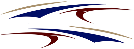 8 Rv Trailer Popup Camper Stripes Graphics Decals Kit-Pm2