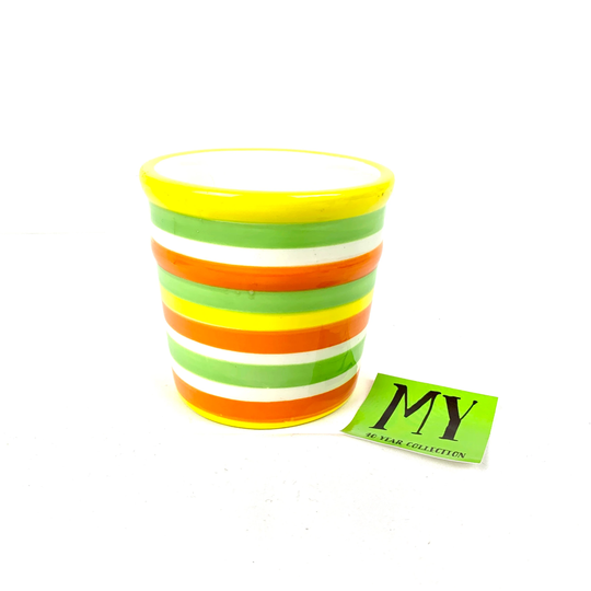 Vintage Avon China Planter Yellow Orange Green White Herb Ceramic Colorful Indoor Flower Pot Pencil Holder My40Yearcollection