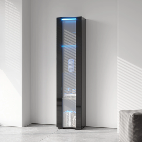 Tall Storage Cabinet with LED Lights 12 Colors