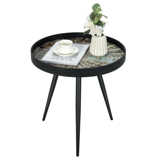 Gymax Round Coffee Table Modern End Table Versatile Side Table w/