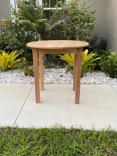 Cafe Table Kitchen Table Dining Round Custom Modern Walnut & White Oak