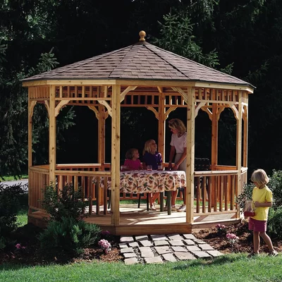 San Marino 10 Ft. W x 10 Ft. D Solid Wood Patio Gazebo