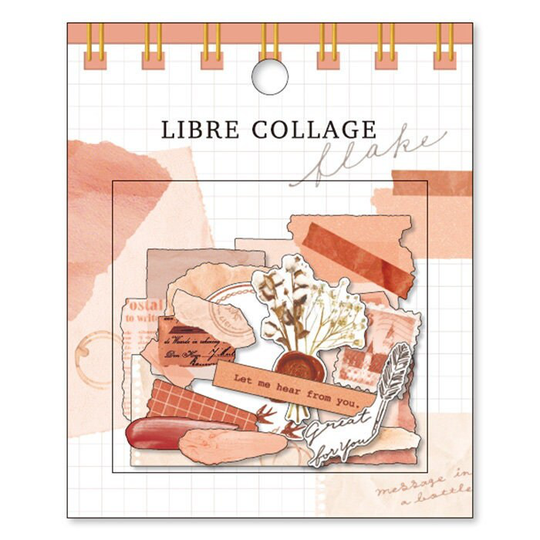 Mind Wave Collage Sticker Flakes - Terracotta
