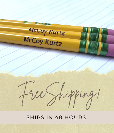 12Pk Engraved Pencils, Personalized School Supplies, Ticonderoga Student Gift, Pencils Name
