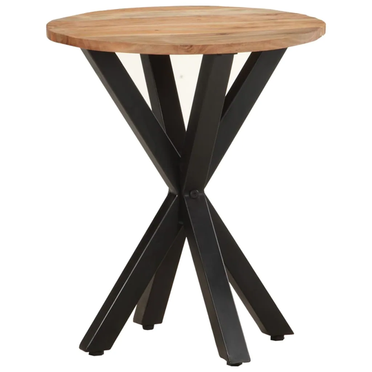 Side Table 18.9"x18.9"x22" Solid Acacia Wood