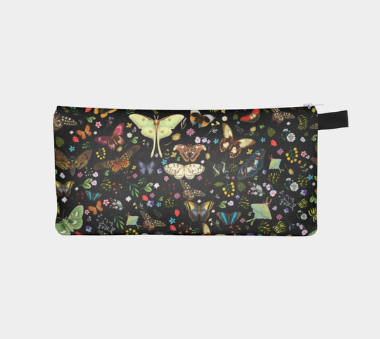 Butterly Pencil Case | Zippered Witchy Luna Moth Gothic Dark Academia
