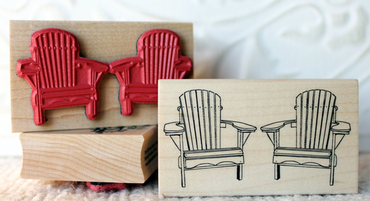 Adirondack Chairs Rubber Stamp From Oldislandstamps
