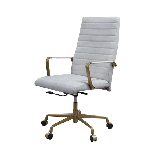 ACME Duralo Office Chair in Vintage White Finish