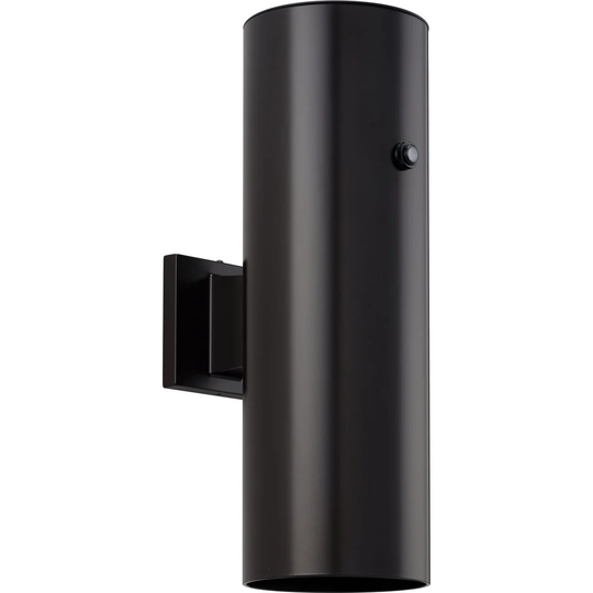 Cylinder Collection 1-Light Antique Bronze 6-Inch Modern Outdoor Extra-Large Wall Lantern Light - 6 in x 8.94 in x 18 in