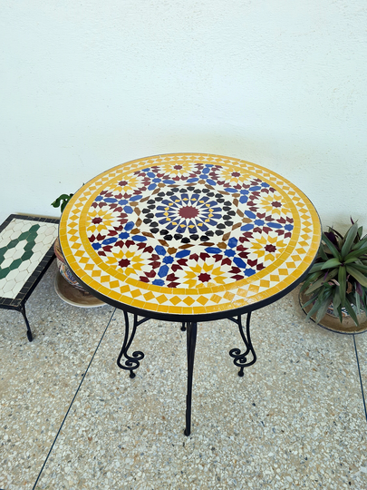 Customizable Dining Mosaic Table - Crafts Art Mid Century Handmade Coffee For Outdoor & Indoor