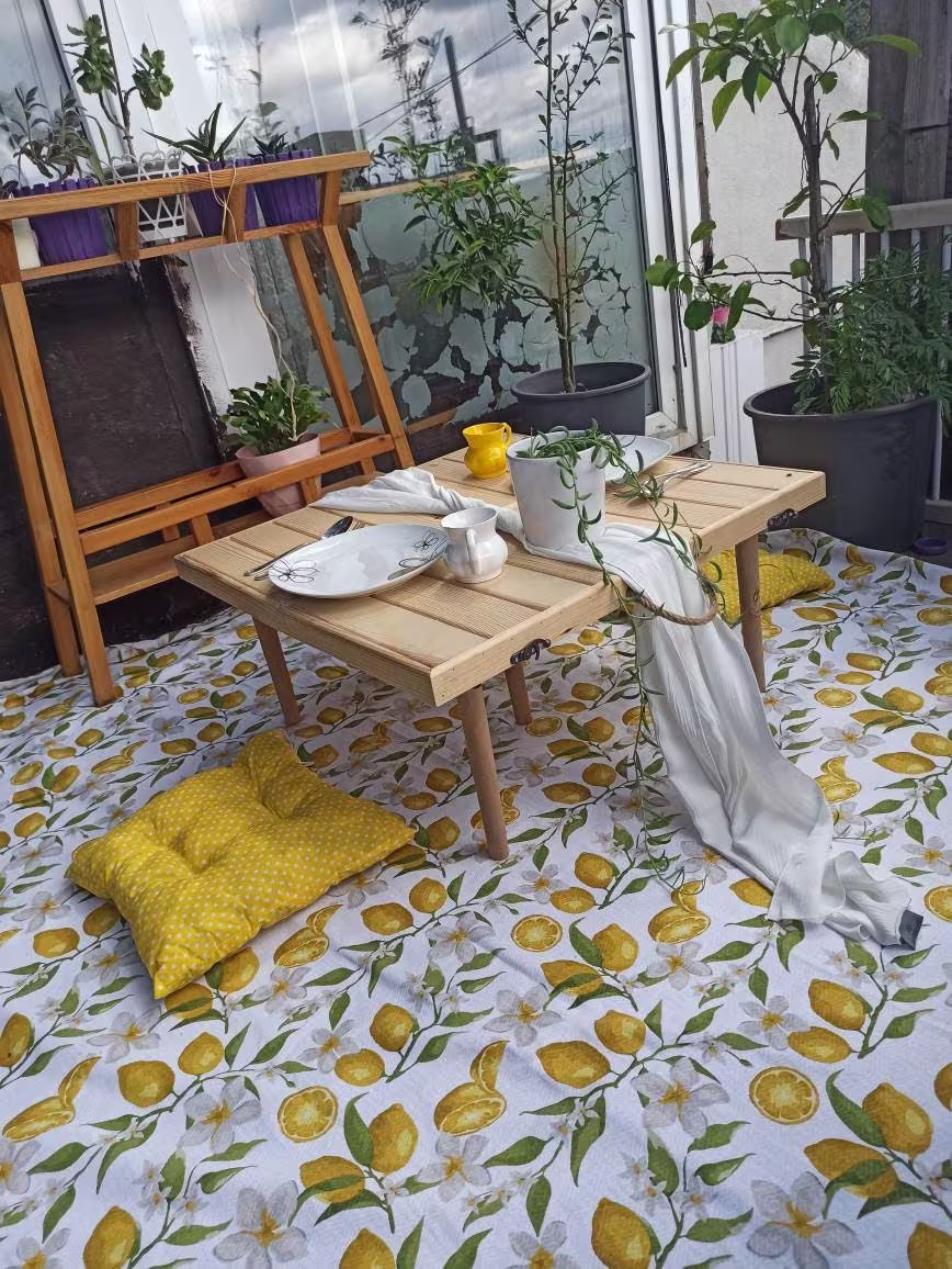 2828 H14 Inch, Wooden Table, Picnic Camp Folding Patio Boho Foldable Table