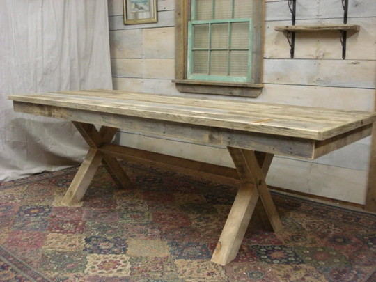 Driftwood Trestle Table | 72"X 36" X 29"H | Pictured Is 96" | We Can Make Any Size