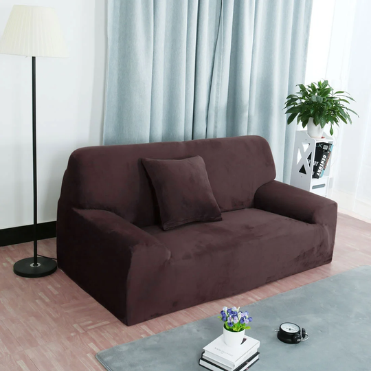 Home 1/2/3/4 Seats Stretch Flannel Sofa Cover Loveseat Slipcovers