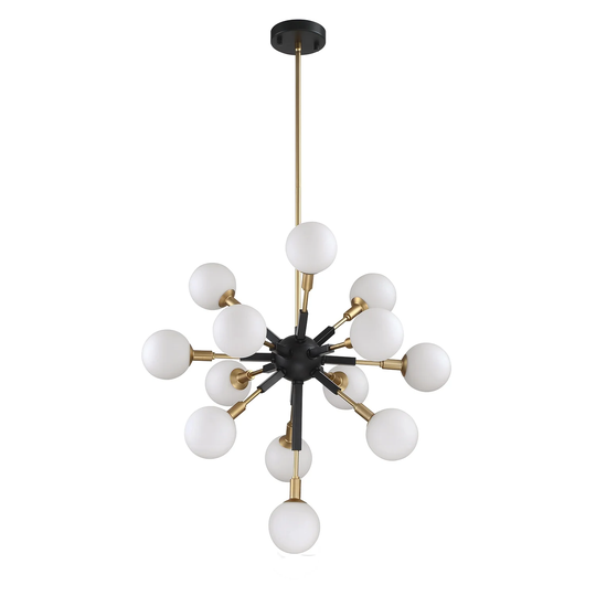 Ambience 13-Light Black and Brass Pendant