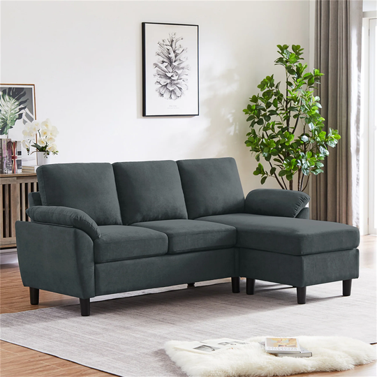 Walraime Sofa Couch Upholstered L Shape Sectional Sofas Sets Sleeper for Living Room