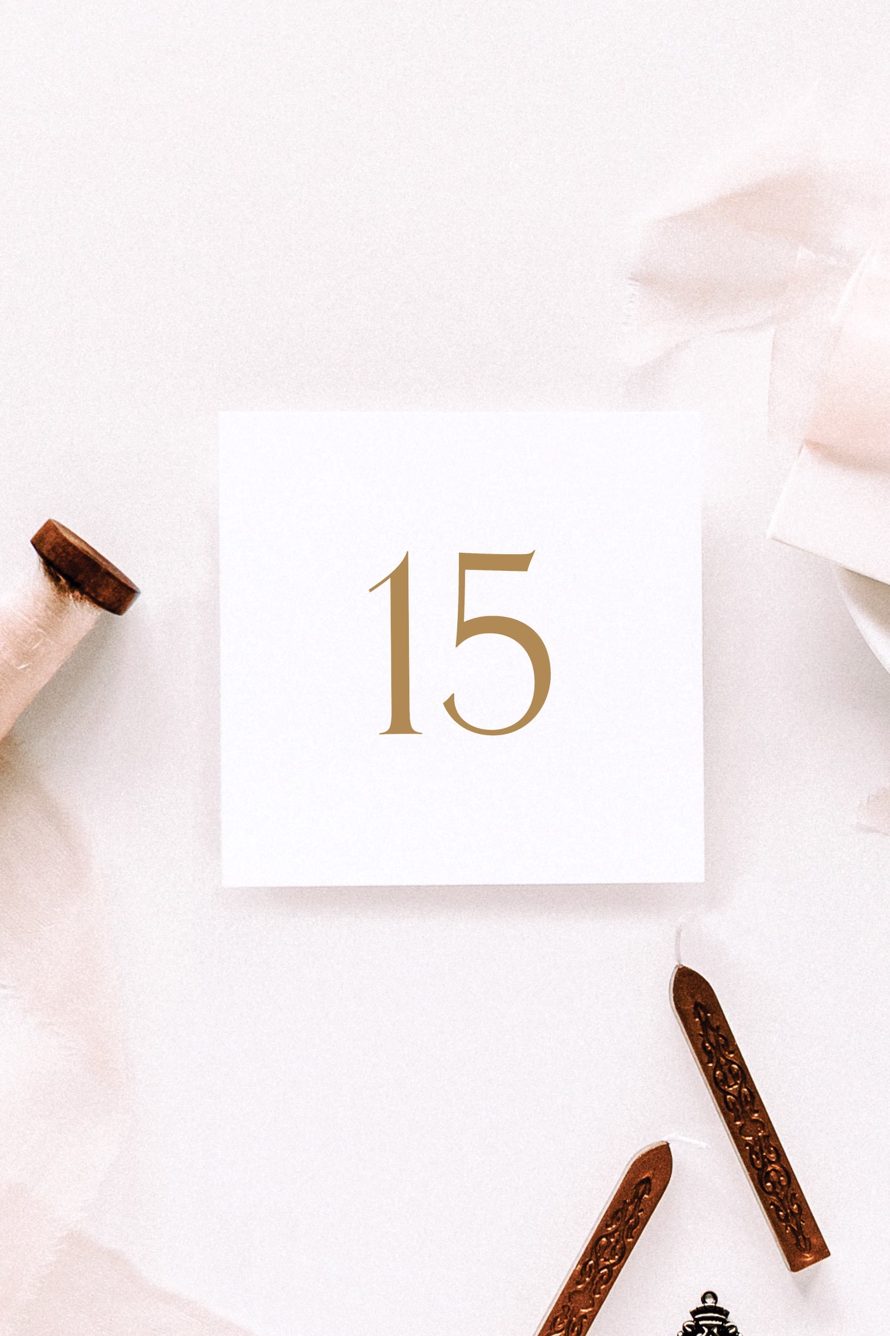 Classic Table Number Cards For Wedding Decorations