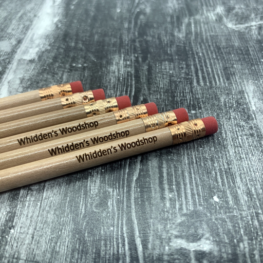 Personalized Pencils | Engraved Back To School 12 Pack Natural Student Gift