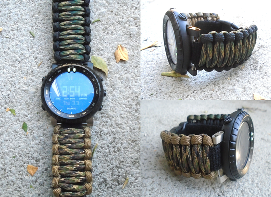 Paracord 550 Suunto Core Alpha, Essential Adjustable Replacement Watchband