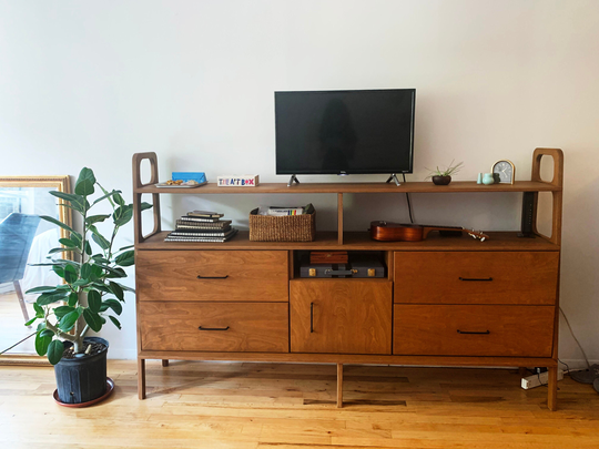 Entertainment Center, Scandinavian Sideboard, Handmade Furniture, Bookcase, Bookshelf, Mid Century Modern Credenza