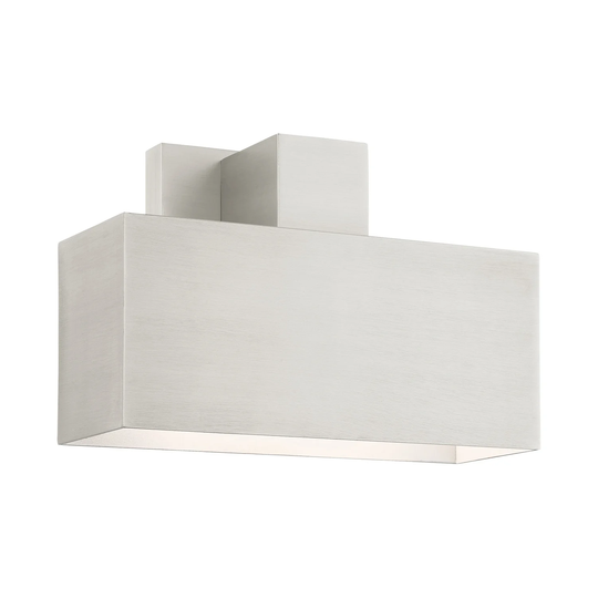 Giuseppe Lighting One Light Outdoor Wall Sconce Lynx Brushed Nickel - Exact Size