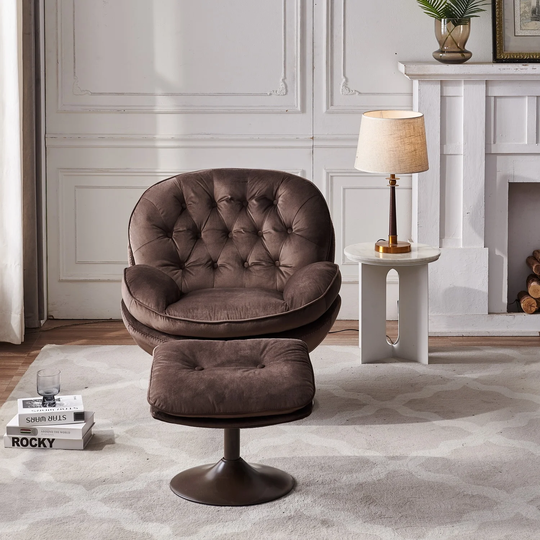 Velvet Swivel Leisure Chair Lounge Chair