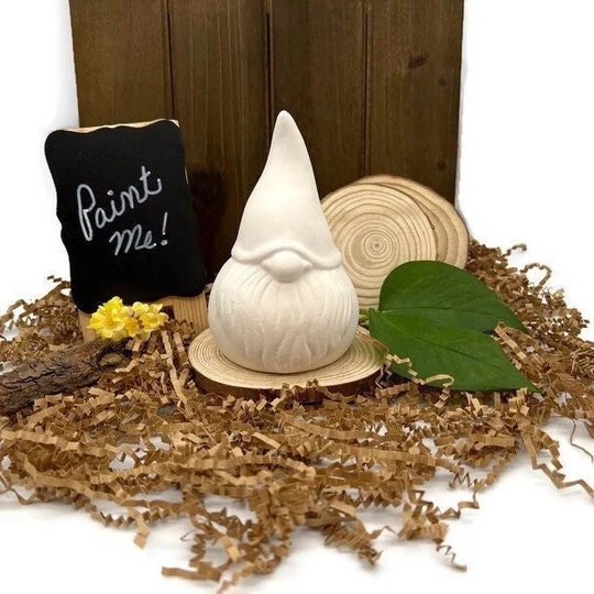 Gnome Bank Ceramic Bisque - Make Your Own