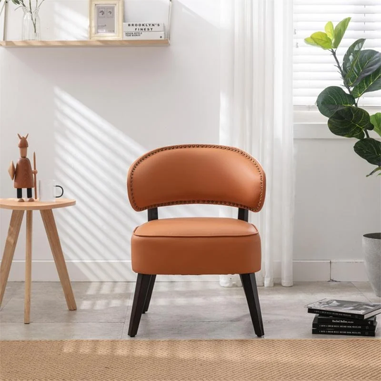 Modern PU Leather Upholstery Chair, Living Room Leisure Chair