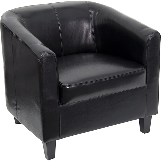 Offex Black Leather Lounge Chair [OF-BT-873-BK-GG] - Not Available