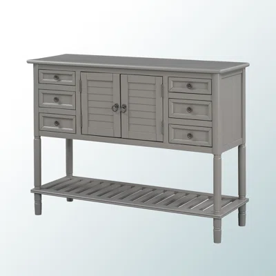 Sideboard 45.2" Wide 6 Drawer Sideboard
