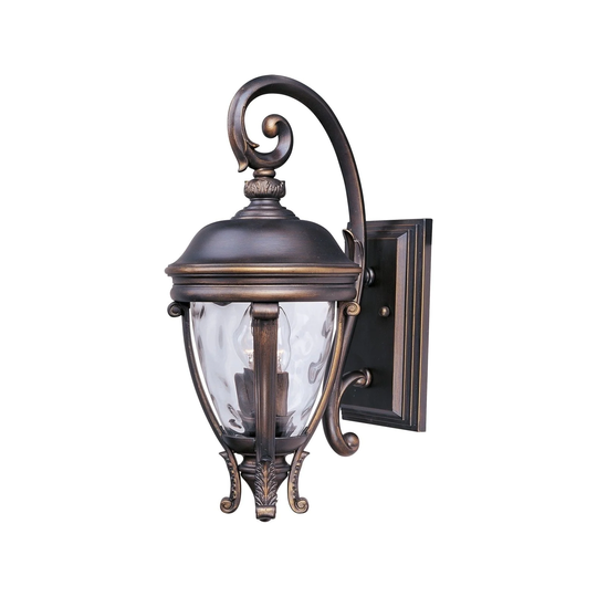 Maxim Bronze Vivex Water Glass Shade Camden 2-light Outdoor Wall Mount Light