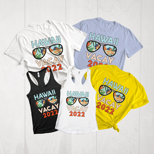 Sunglasses Hawaii Vacay 2022 Shirt, Family Matching Vacation Shirts, Hawaiian Shirts