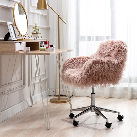 Modern Pink Home Office Chair-23.6W x 16.9"D