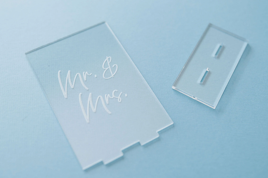 Acrylic Head Table | Mr & Mrs, The Smiths, Or Fully Customizable Sign With Stands